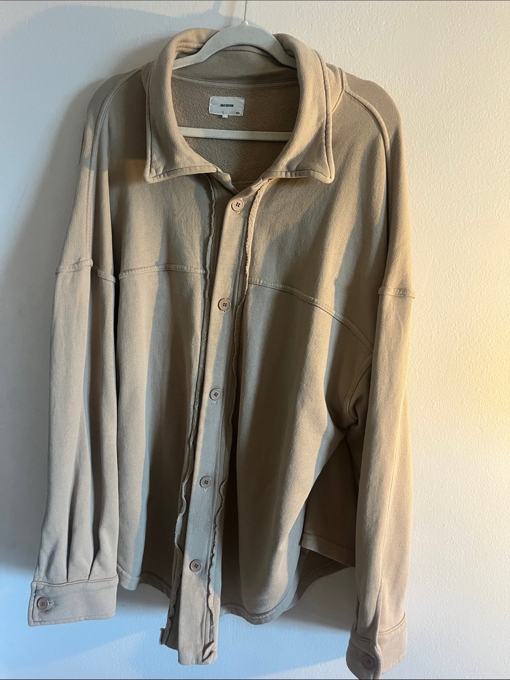 Joah Brown Beige Button-Front Cardigan Jacket